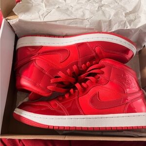 Red High-Top Sneakers